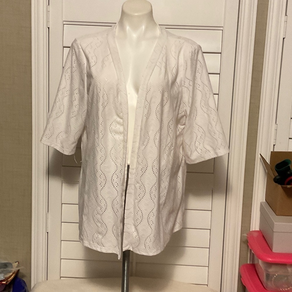 SHEIN White Open-Front Cardigan